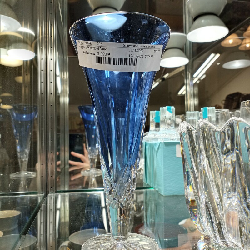 Sapphire Waterford Vase