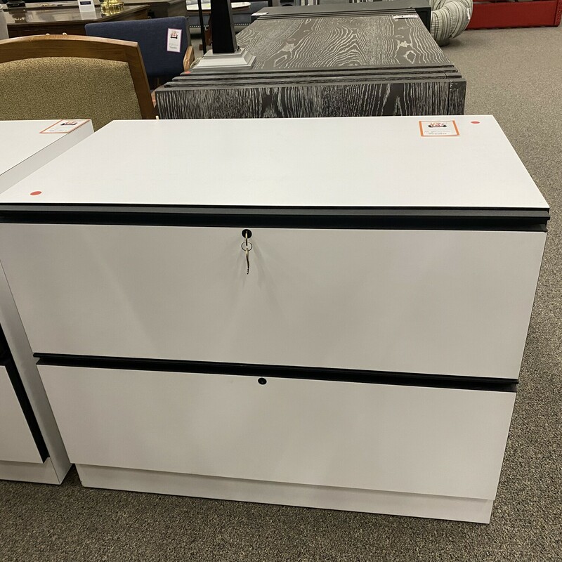 White Lateral File Cabine Consign Furniture Meridian