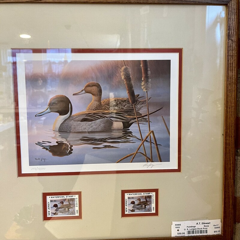 R. Longue Duck Print, Size: 16x17