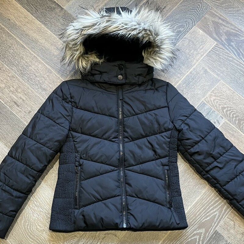 H&M Winter Jacket, Black, Size: 8-9Y