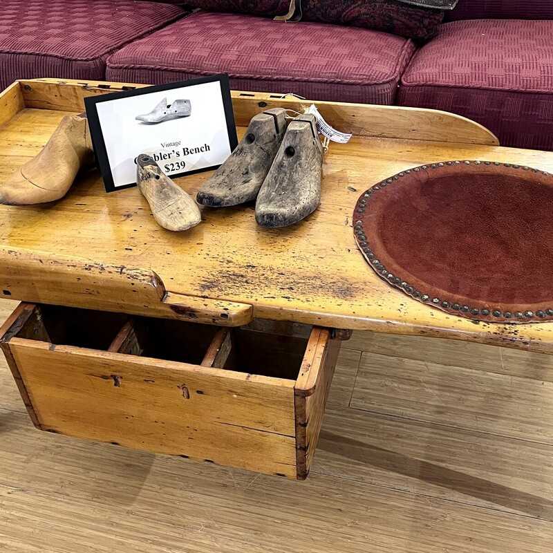 Cobbler's Bench,  Vintage, Wood, Size: 42x20x16