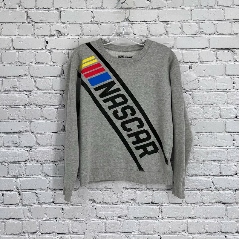 Nascar Sweatshirt, Gray, Size: Medium