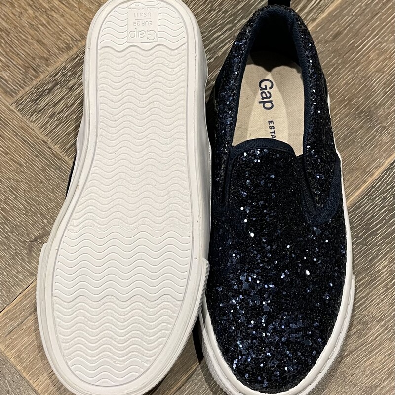 Gap Glitter Slip On Shoes, Navy, Size: 11Y