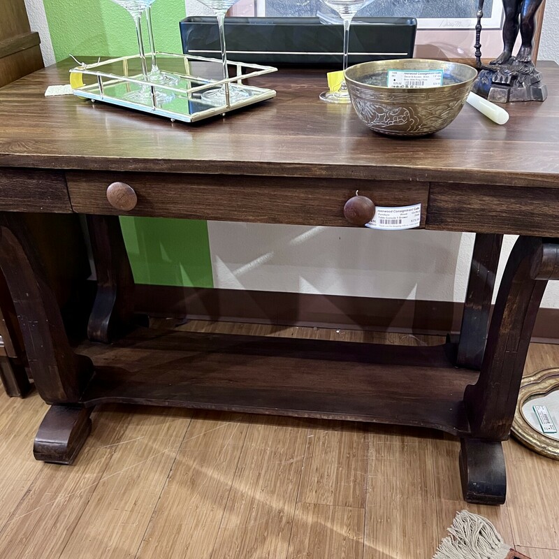 Table Console 1 Drawer, Wood, Size: 42x26x28