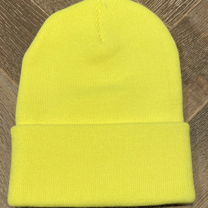 Knit Beanie - NEW!, Neon Yellow, Size: 8Y+