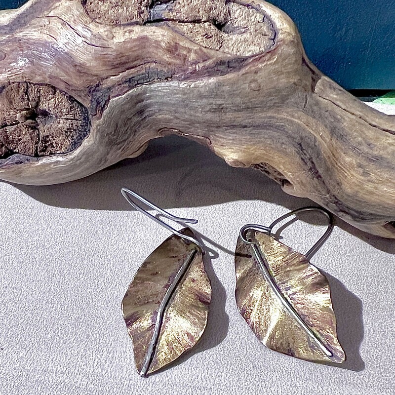 Brass Leaves earrings