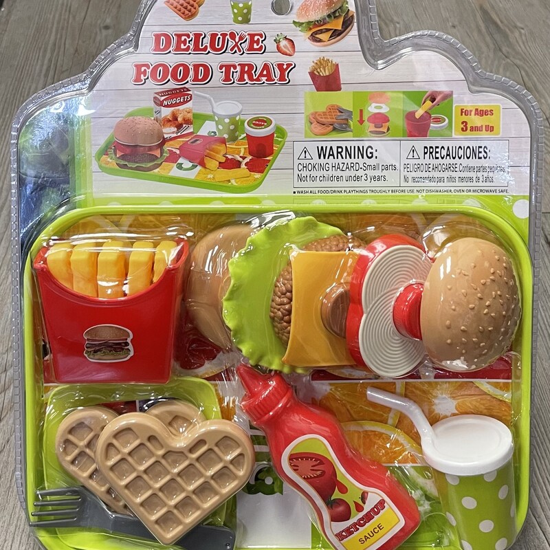 Deluxe Food Tray- Hamburger & Fries
Multi, Size: NEW