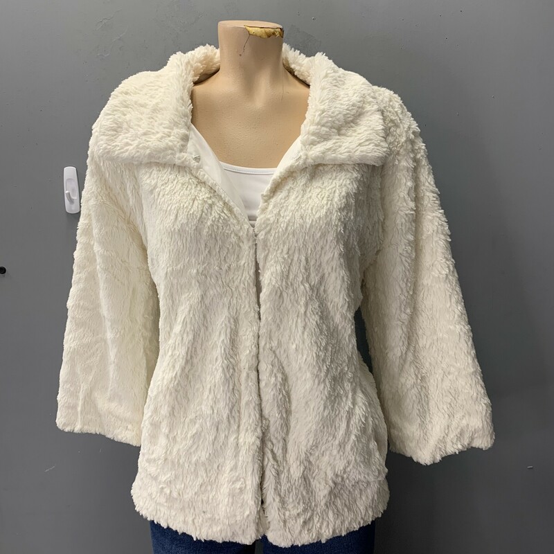 2B Bebe Jacket Furry, Ivory, Size: L