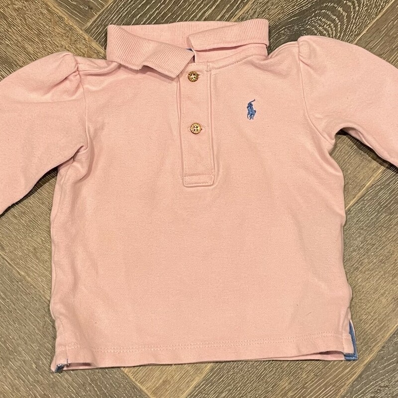 Ralph Lauren Polo  Shirt, Pink, Size: 12M