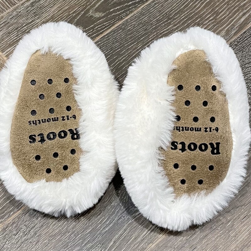 Roots Slippers, White, Size: 6-12M