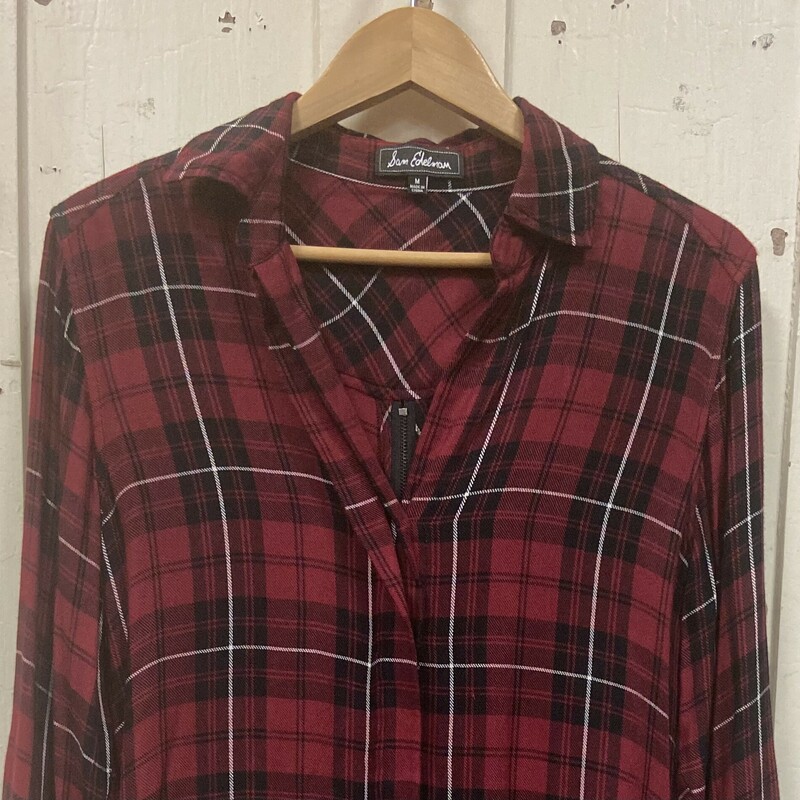 Red/bk Zip Bck Flannel