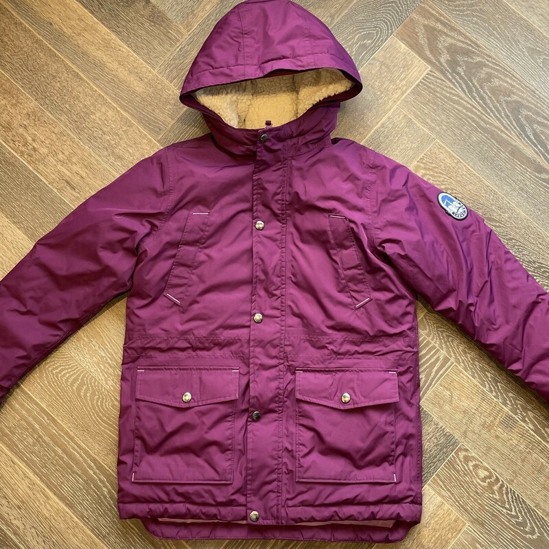 Lands End Winter Jacket, Purple, Size: 10-12Y