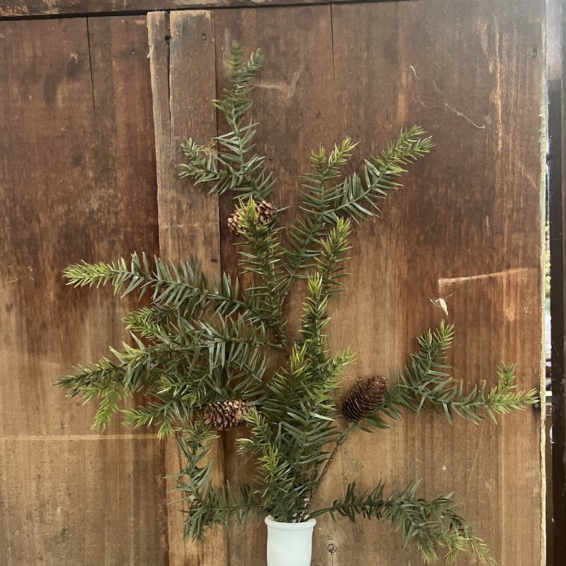 This spruce spray features airy spruce needles with pinecones. Its soft, realistic feel will add the beauty of the outdoors all winter long
Spray measures 22 inches high