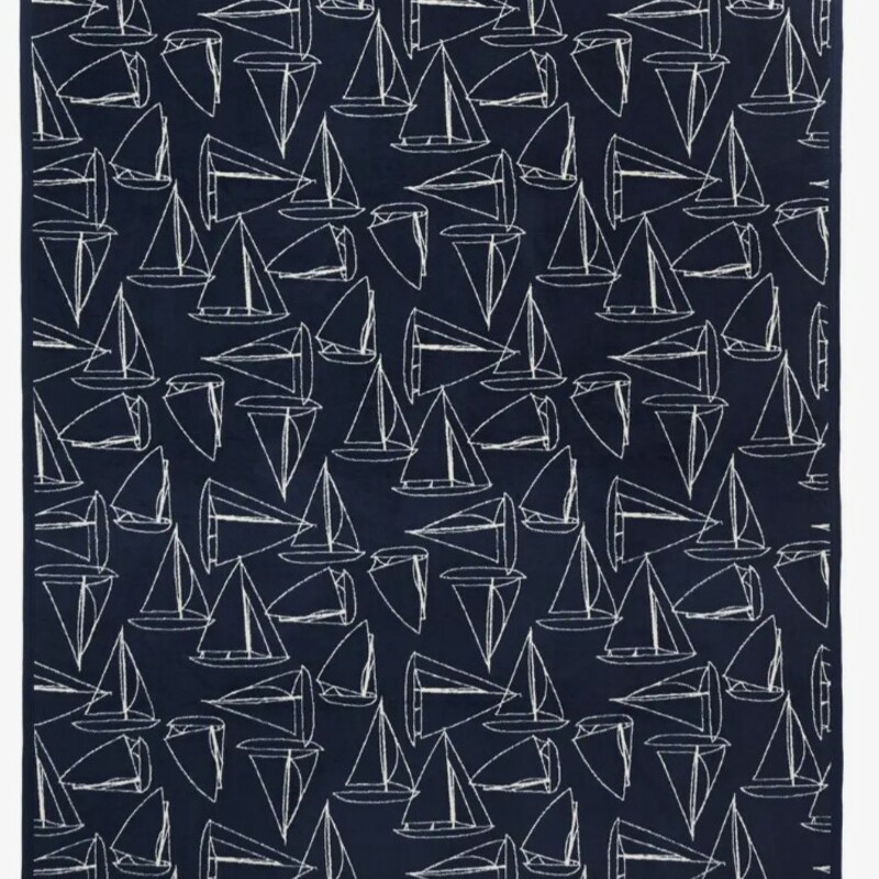 Chappy Wrap- Fair Winds,
Navy

Anywhere the wind blows, this ChappyWrap is a trusty companion. In a whimsical sailboat pattern capturing the carefree spirit of a day at sea, it’s a regatta-ready design that’s nautical classic.

 * Original size: 60 x 80
 * Navy blue and ivory
 * Machine wash and dry
 * Resistant to shrinking, pilling and fuzz
 * Reversible, Jacquard-woven design
 * Natural cotton blend: 58% cotton 35% acrylic 7% polyester