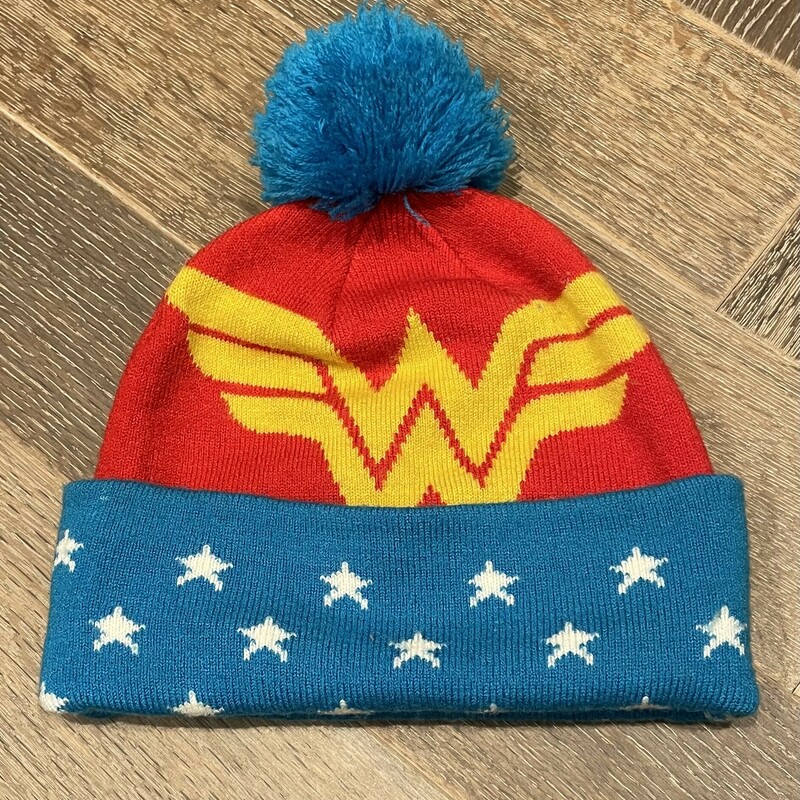 Wonder Woman Knit Hat, Red, Size: 8-10Y