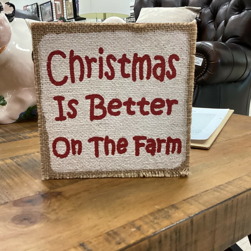 Xmas On The Farm, Red, Small
6 In x 6 In x 2 In D
