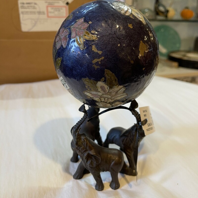 Brass Ball/elephant Stand, None, Size: None