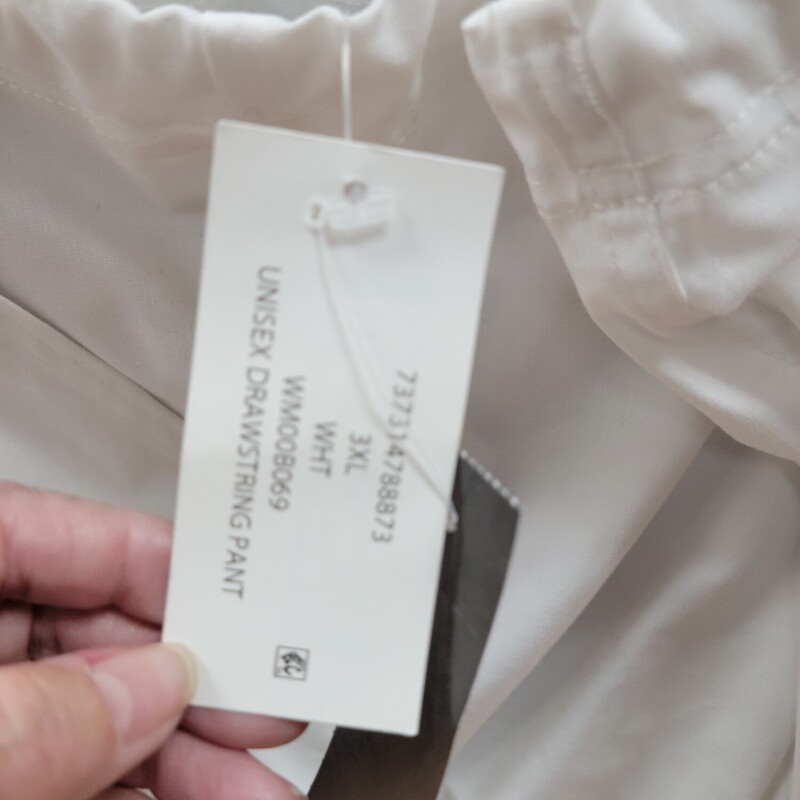 NEW SCRUB BOTTOMS, WHITE, Size: 3XL
