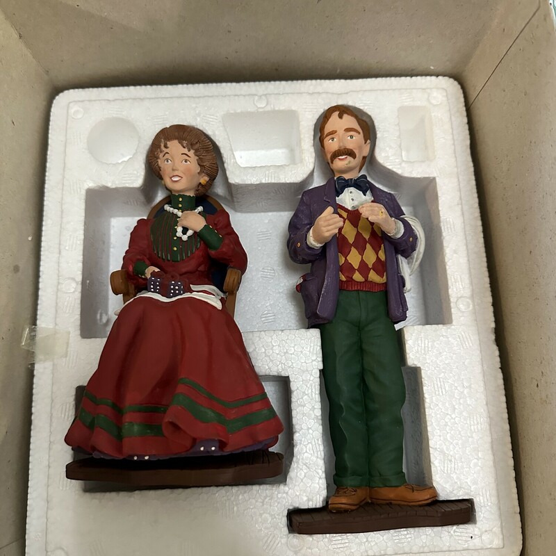 New Dept. 56 2 Pc. Mr & Mrs Bell at Dinner from All Through The House Collection. In original box.  Great collectors piece.