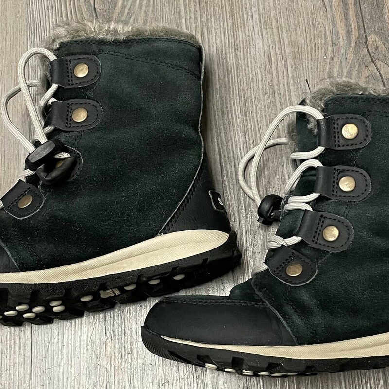 Sorel Winter Suede Boots, Black, Size: 13Y