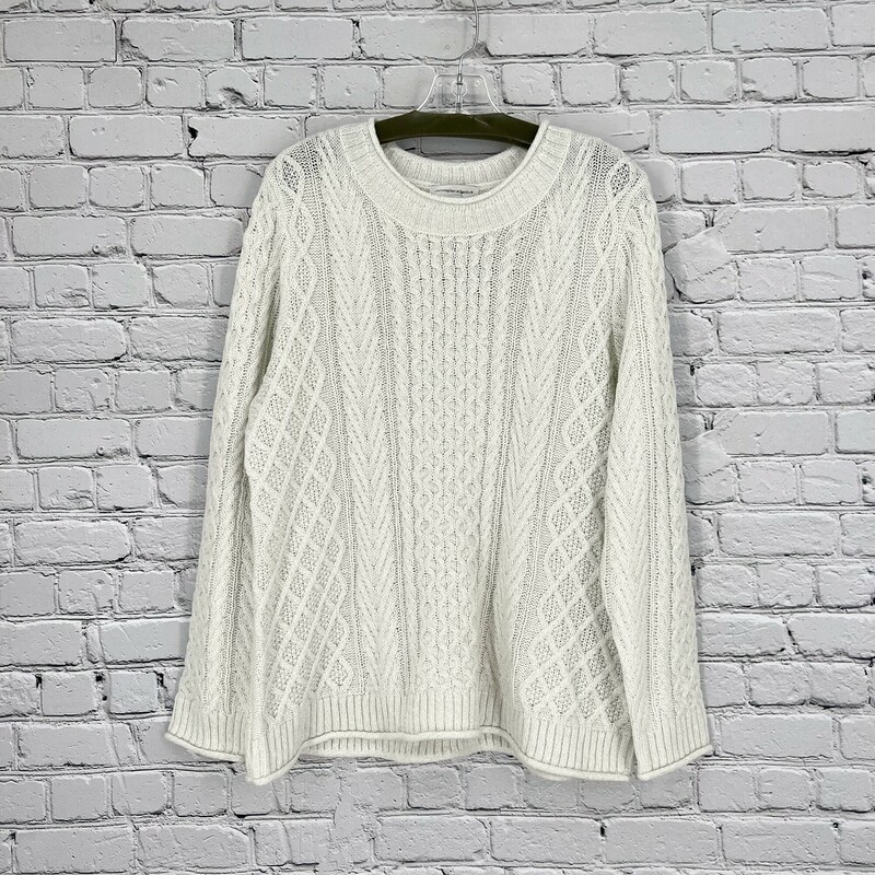 Apt 9 Sweater, White, Size: XL