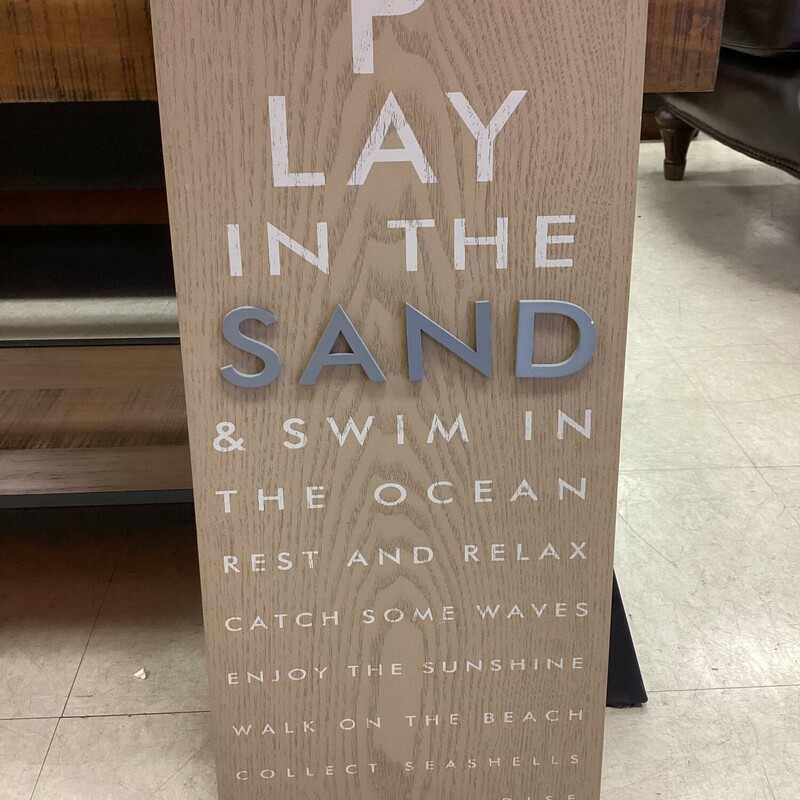 Play In The Sand Art Work, Lt Wood, Gray
20In x 9 In