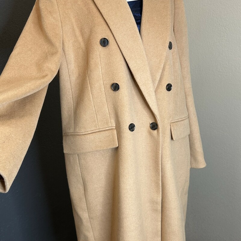 Classic style double-breasted wool/poly coat. A timeless wardrobe essential. NWT.