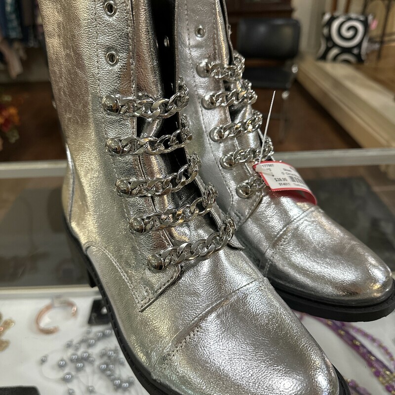 Circus Brand Boot,by Sam Edelman  Silver, Size: 10
These are fantastic ! gotta get these for $39.99