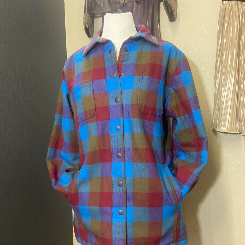 This Jacket is perfect for the winter season! The fun colors will be turning peoples head. For $60, size medium, you could add this to your closet!
