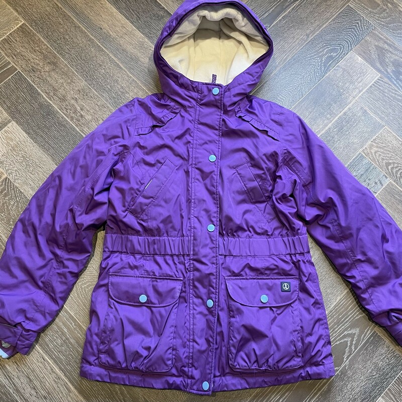 Land End Winter Jacket, Purple, Size: 10-12Y