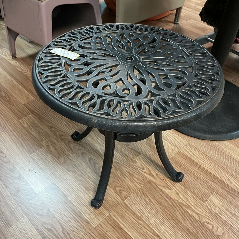Table Round/metal/brown