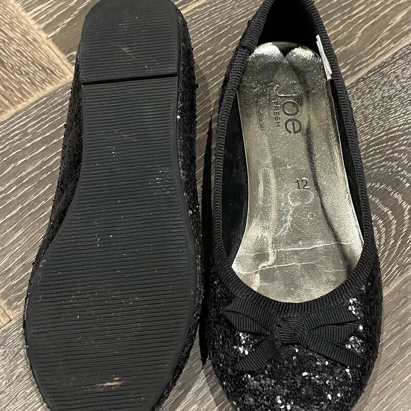 Joe Fresh  GlitterShoes, Black, Size: 12Y