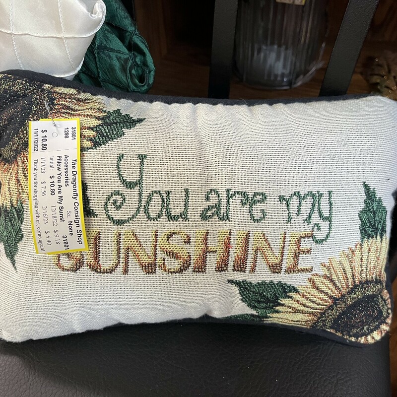 Pillow You Are My Sunshine