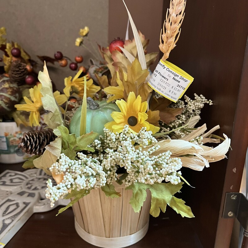 Basket W/ Fall Flowers