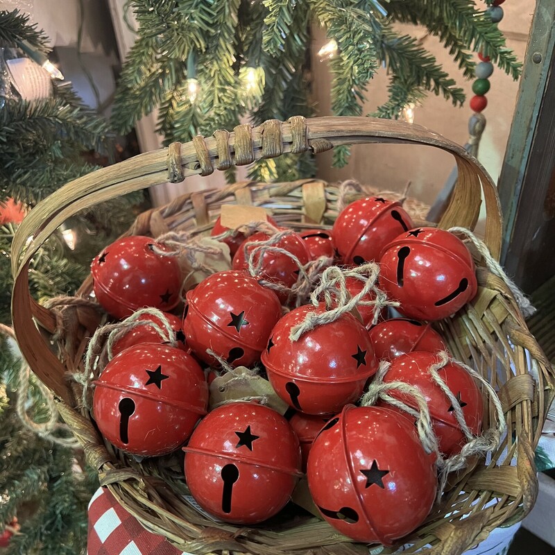 This Red Bell is 2 and a half inches in diameter with a jute hanger and is great to add to your tree, wreath, mantle or just about any Christmas display