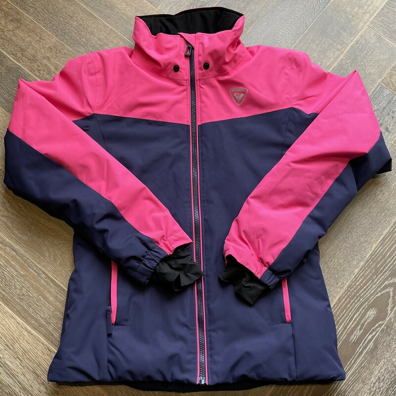 Rossignol Ski Jacket, Blue/pin, Size: 16Y
Missing Hood