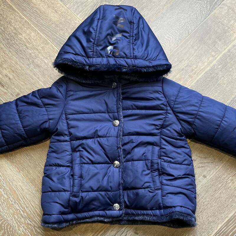 DKNY Faux Furr Lined, Navy, Size: 12M