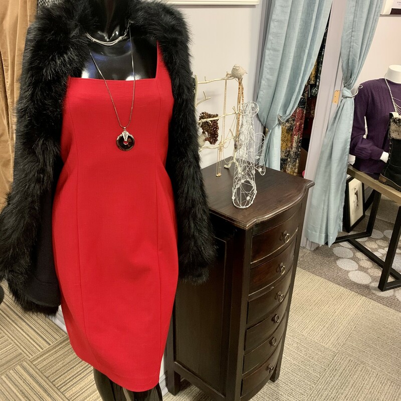 Judith&Charles Capsleeve dress,<br />
Colour: Red,<br />
Size: 8,<br />
Fully lined