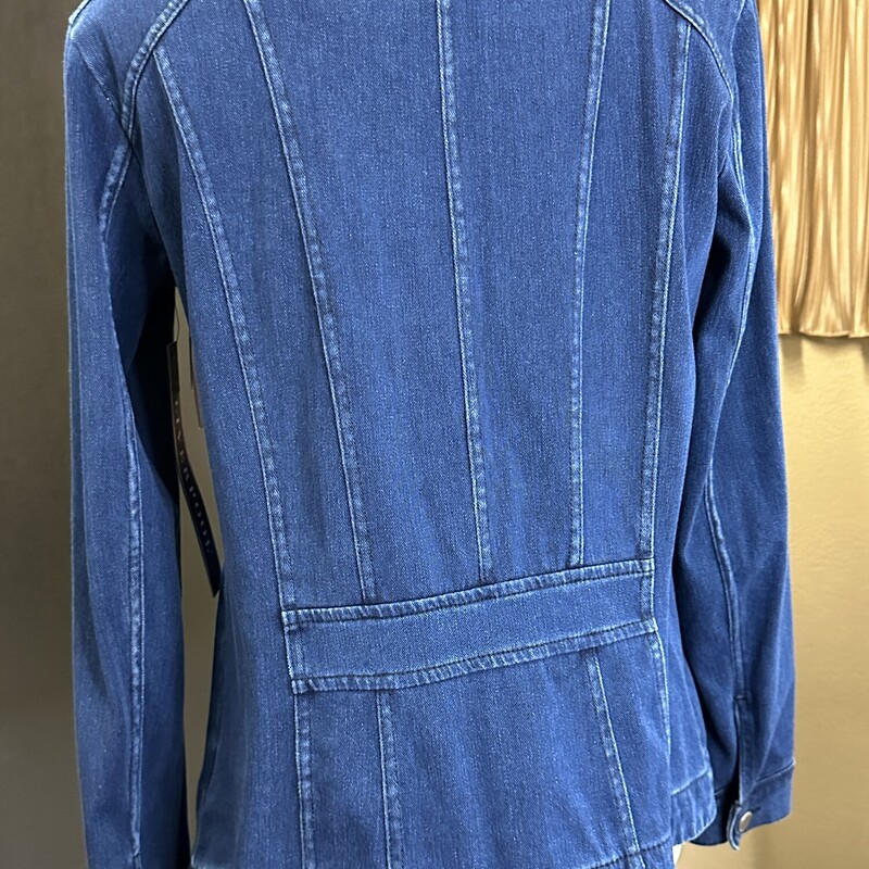 Liverpool Stretch Denim Jacket/ Button down top- new , Blue, Size: Small