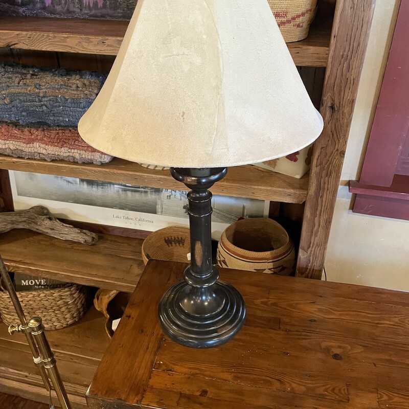 Black Accent Wood Lamp