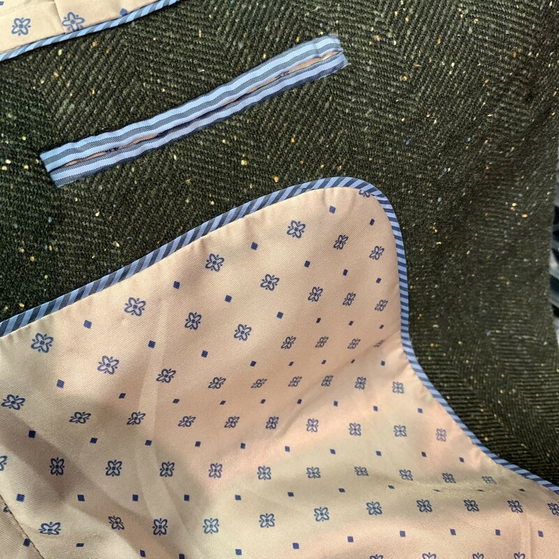 RW&Co Blazer Herringbone,
Colour: Moss Charcoal with a speck,
Size: 00