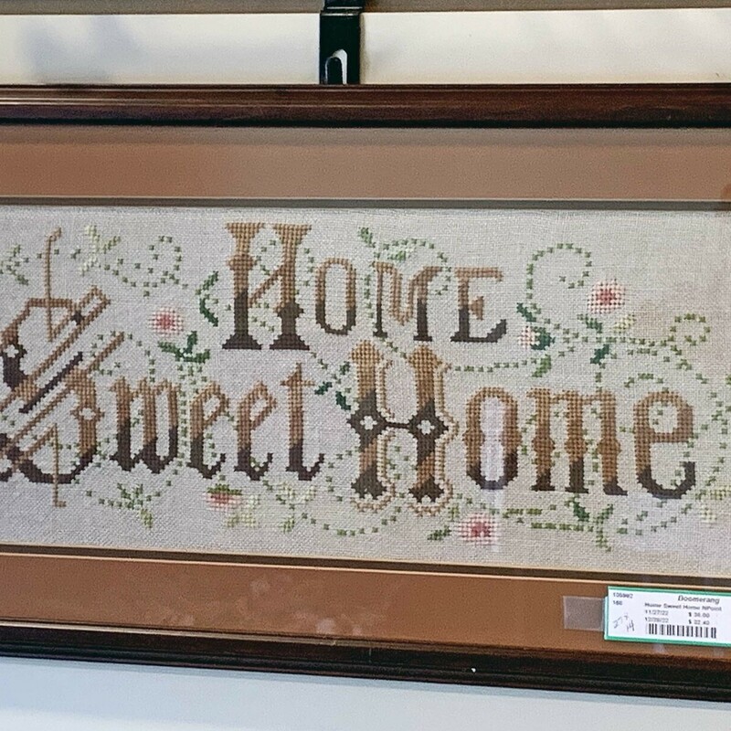 Home Sweet Home Needlepoint - $36
27 x 14