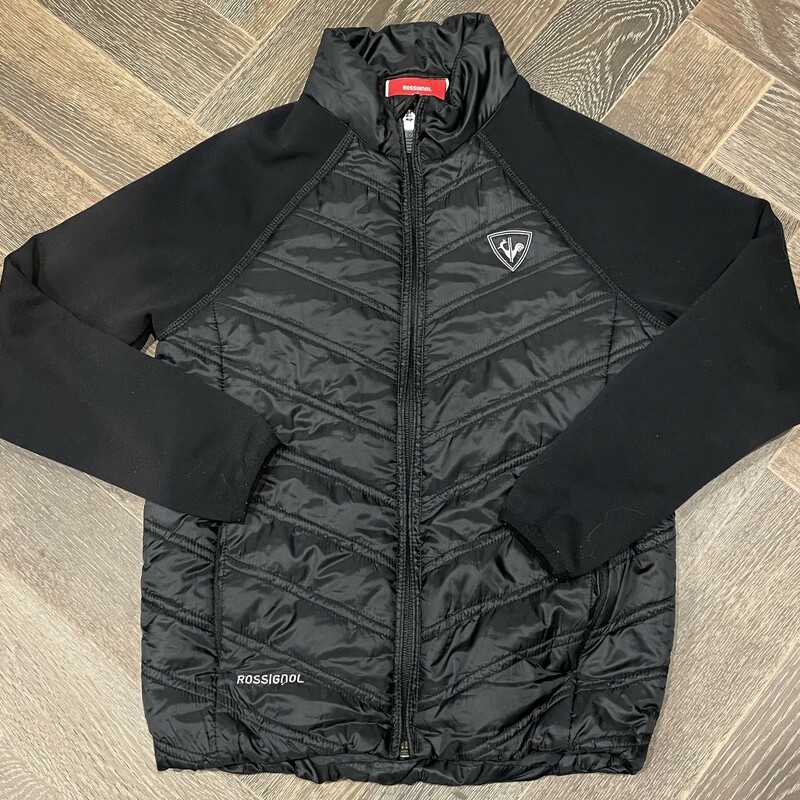 Rossignol Puffer Jacket, Black, Size: 10Y