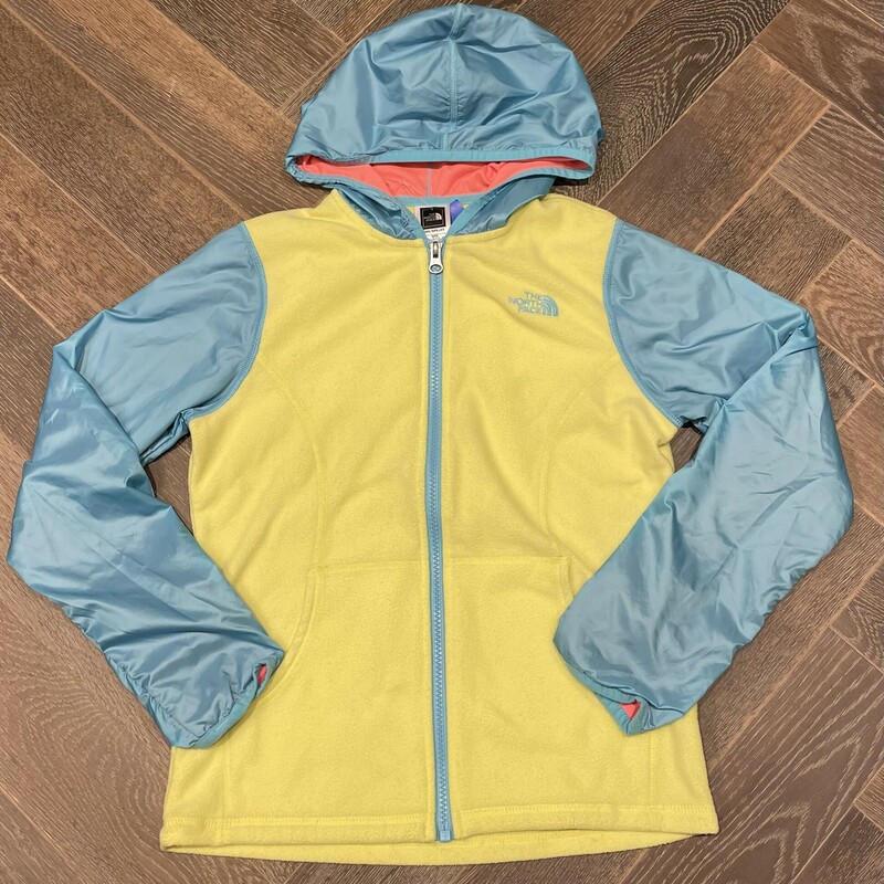 North Face Fleece Zip Jacket, Yellow/blue
Nylon Sleeves Material