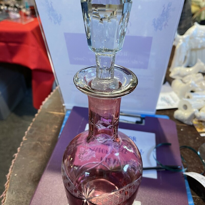 Cranberry Glass Decanter