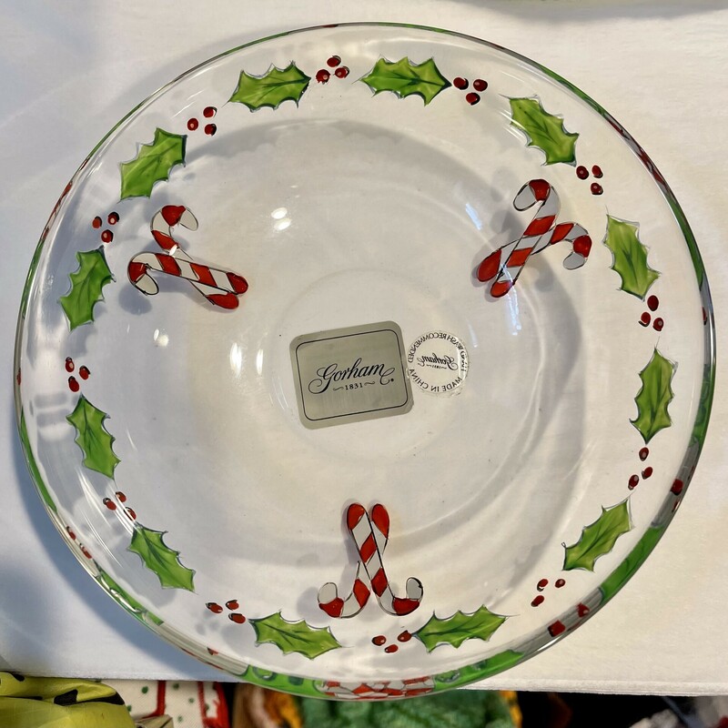 Round Holly Candy Dish
