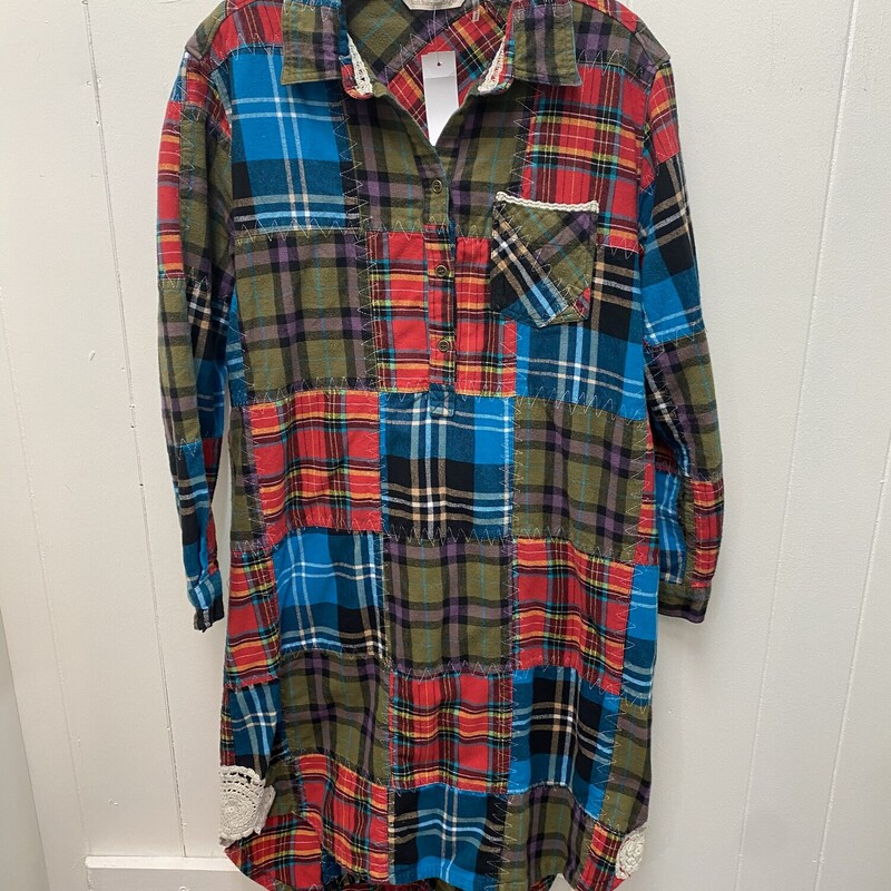 Tunic Plaid Flannel Patch
