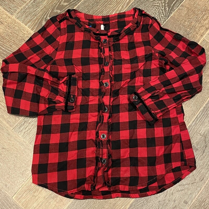 Plaid Shirt, Red, Size: 2-3Y