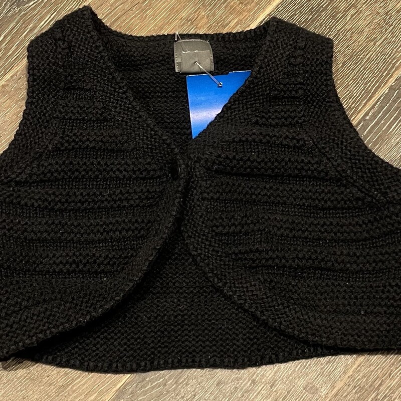 Gap Knit Vest, Black, Size: 12-18M