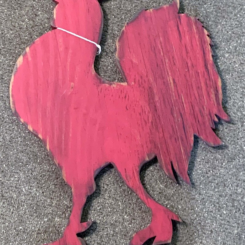 Red Wooden Rooster